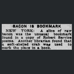 Bacon as Bookmark Design